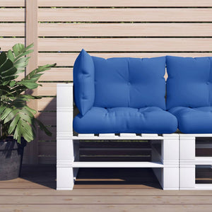 vidaXL Coussins de palette 3 pcs Bleu roi Tissu