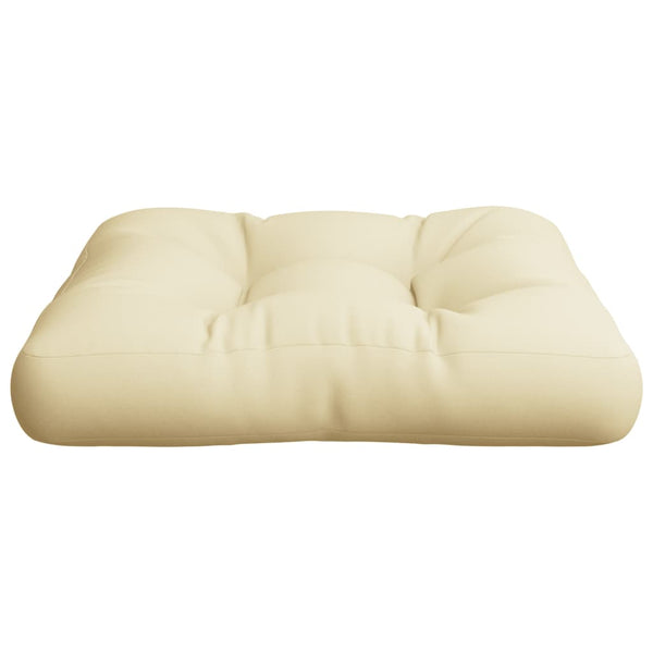vidaXL Coussin de palette Crème 60x61,5x10 cm Tissu