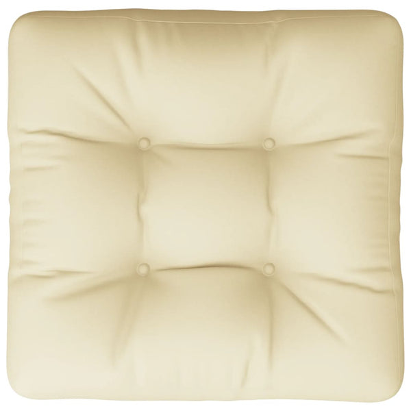 vidaXL Coussin de palette Crème 60x61,5x10 cm Tissu