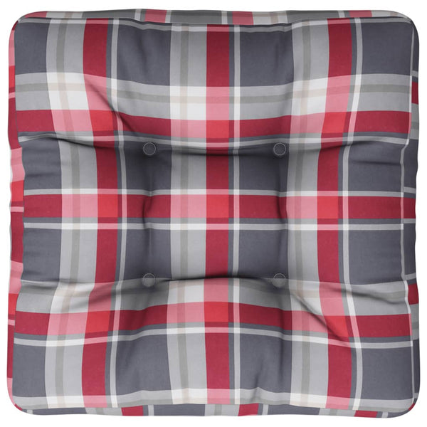 Palettenkissen Rot Kariert 58x58 cm