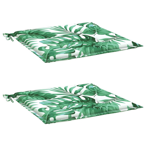 Stuhlkissen 2er Set Blattmuster 40x40 cm
