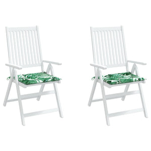 Stuhlkissen 2er Set Blattmuster 40x40 cm