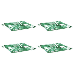 Stuhlkissen 4er Set Blattmuster 40x40 cm