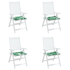 Stuhlkissen 4er Set Blattmuster 40x40 cm