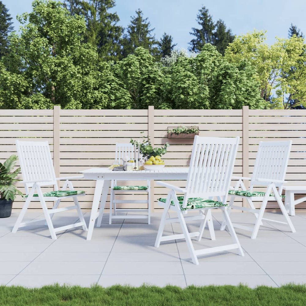Stuhlkissen 4er Set Blattmuster 40x40 cm
