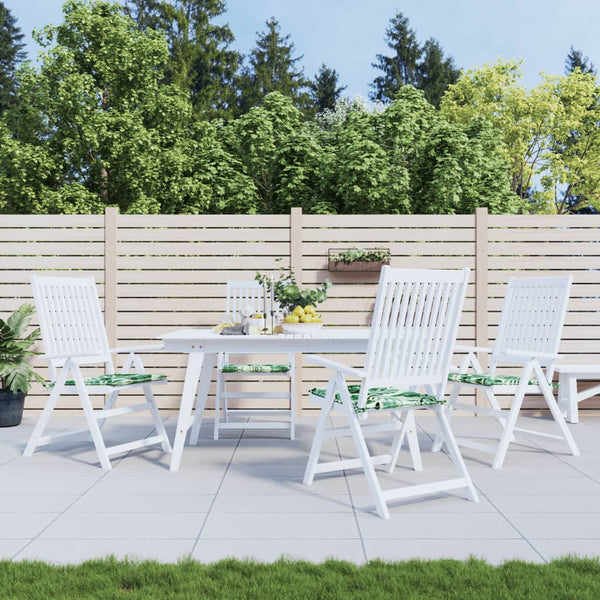 Stuhlkissen 4er Set Blattmuster 40x40 cm