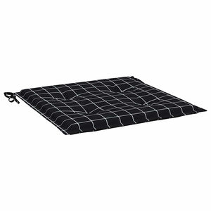 Gartenstuhl Kissen 4er Set Schwarz Karomuster