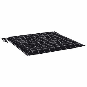 Gartenstuhl Kissen 6er Set Schwarz Kariert
