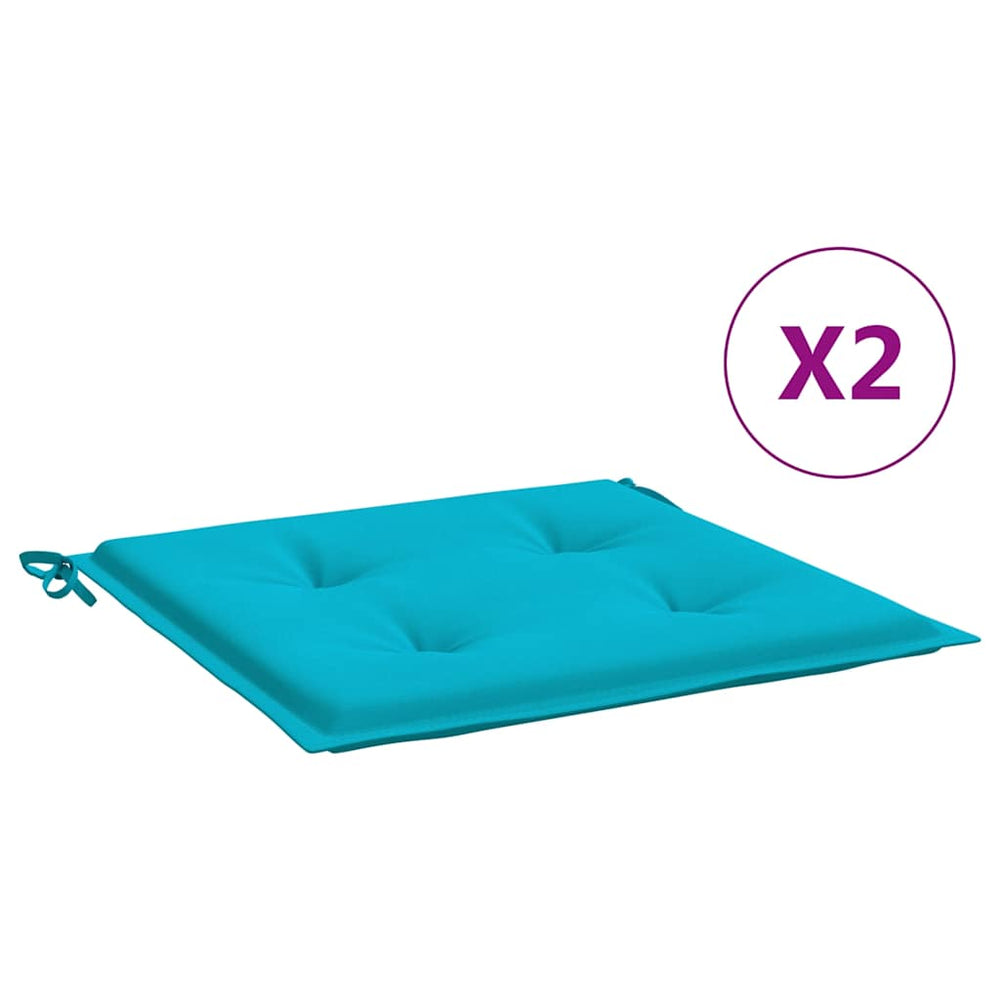 vidaXL Garden Chair Cushions 2 pcs Turquoise 40x40x4 cm Fabric