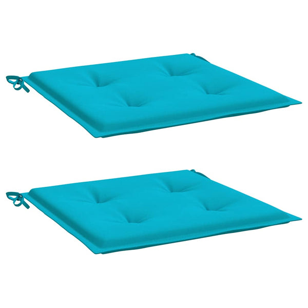 Türkise Gartenstuhl Kissen 40x40 cm, 2er Set