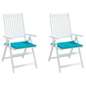 Türkise Gartenstuhl Kissen 40x40 cm, 2er Set