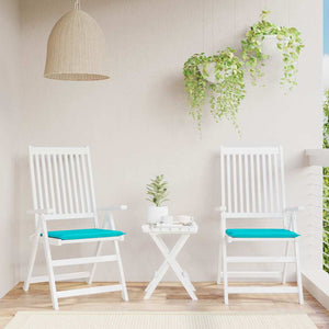 Türkise Gartenstuhl Kissen 40x40 cm, 2er Set