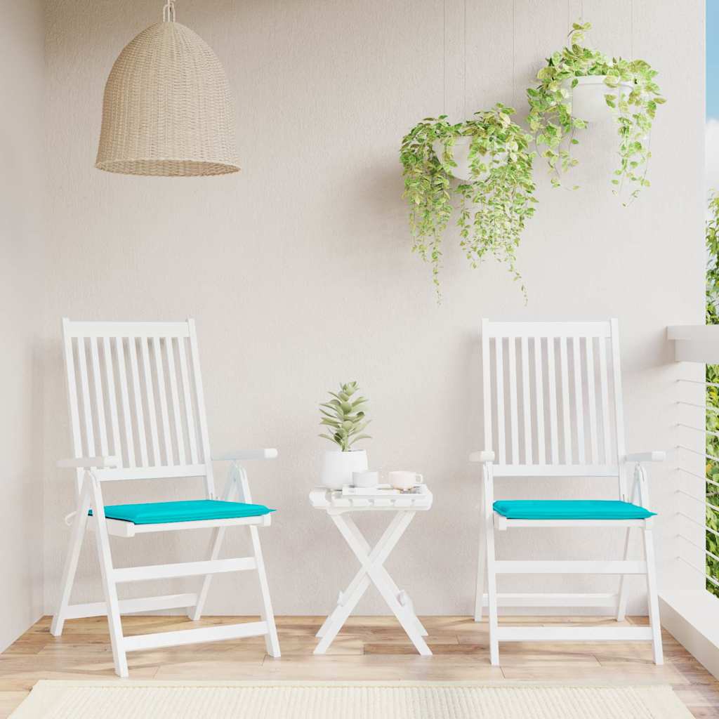 Türkise Gartenstuhl Kissen 40x40 cm, 2er Set