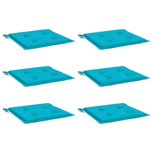 Türkise Gartenstuhl Kissen 6er Set 40x40 cm