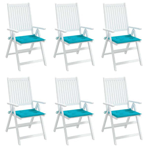 Türkise Gartenstuhl Kissen 6er Set 40x40 cm