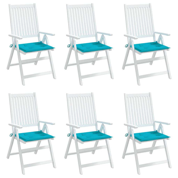 Türkise Gartenstuhl Kissen 6er Set 40x40 cm