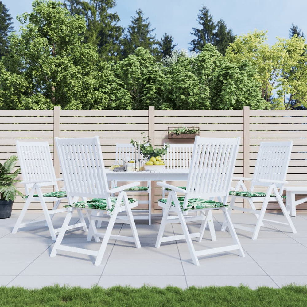 Sitzkissen 6er Set Blattmuster 50x50 cm