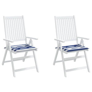 Gestreifte Gartenstuhl Kissen, 2er Set