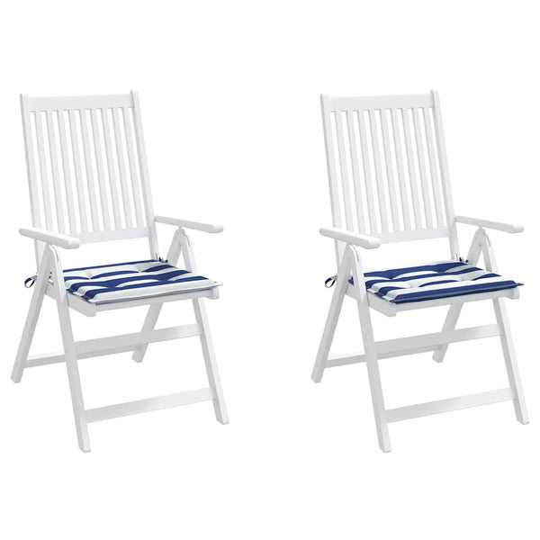 Gestreifte Gartenstuhl Kissen, 2er Set