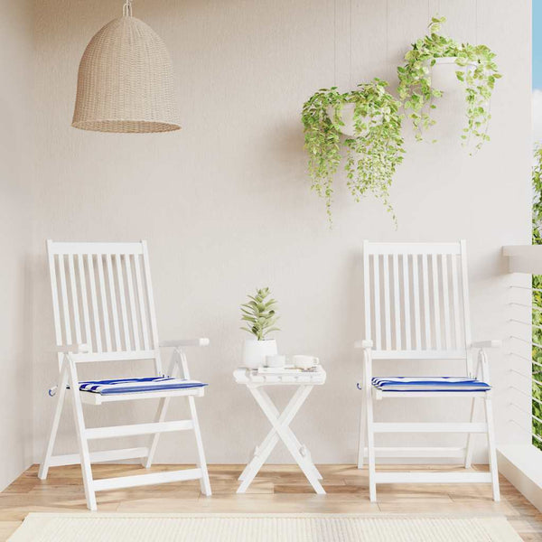 Gestreifte Gartenstuhl Kissen, 2er Set