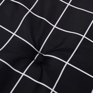 Gartenstuhl Kissen 4er Set Schwarz Karomuster