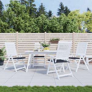 Gartenstuhl Kissen 4er Set Schwarz Karomuster