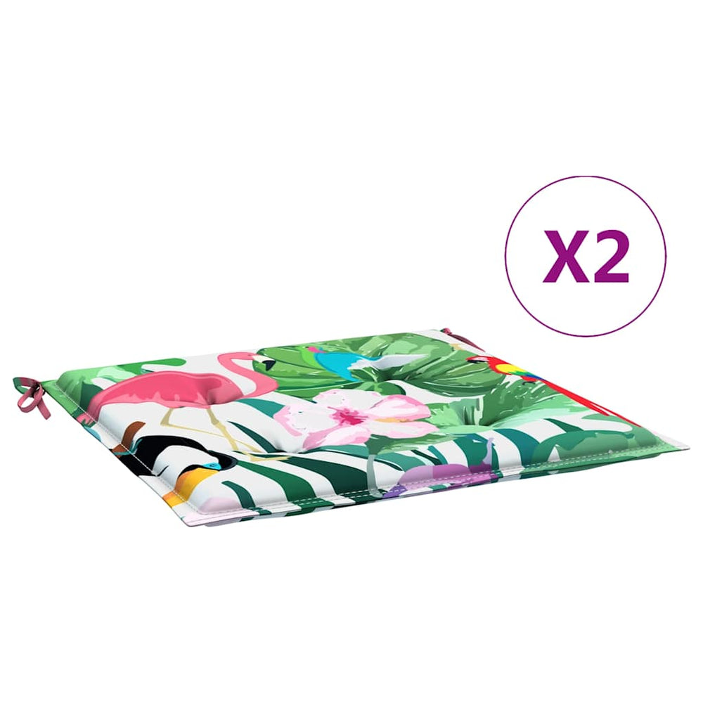 vidaXL Garden Chair Cushions 2 pcs. Multicolour 50x50x4 cm Fabric