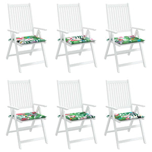 Mehrfarbige Stuhlkissen, 6er-Set, 50x50 cm