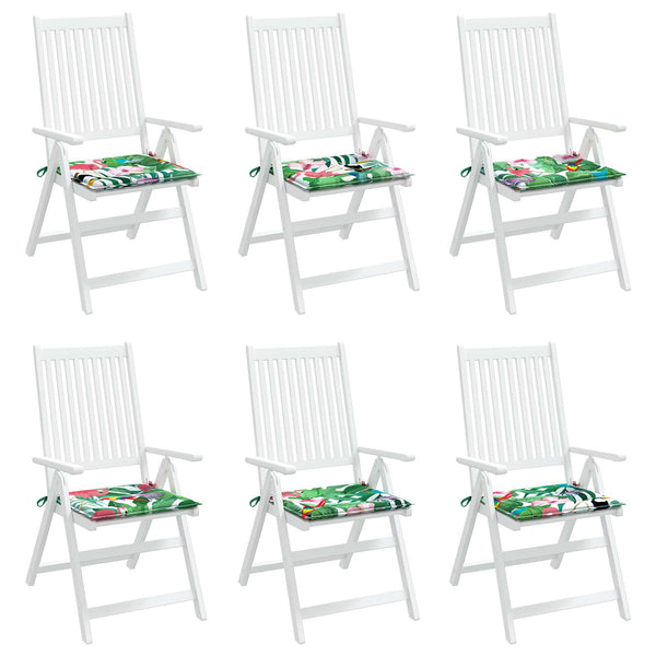 Mehrfarbige Stuhlkissen, 6er-Set, 50x50 cm