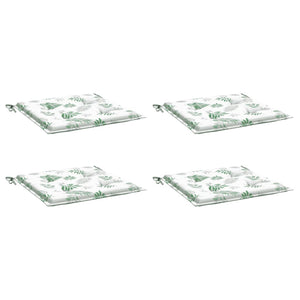 Stuhlkissen 4er Set Blattmuster 50x50 cm