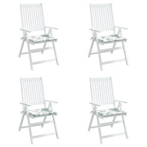 Stuhlkissen 4er Set Blattmuster 50x50 cm