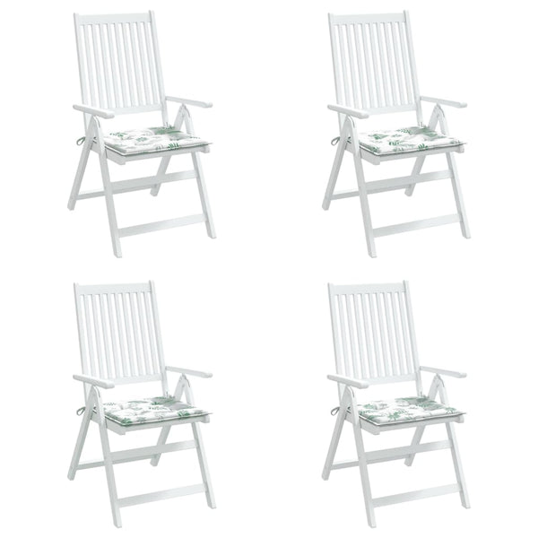 Stuhlkissen 4er Set Blattmuster 50x50 cm