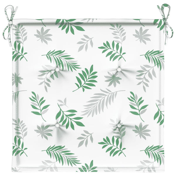 Stuhlkissen 4er Set Blattmuster 50x50 cm