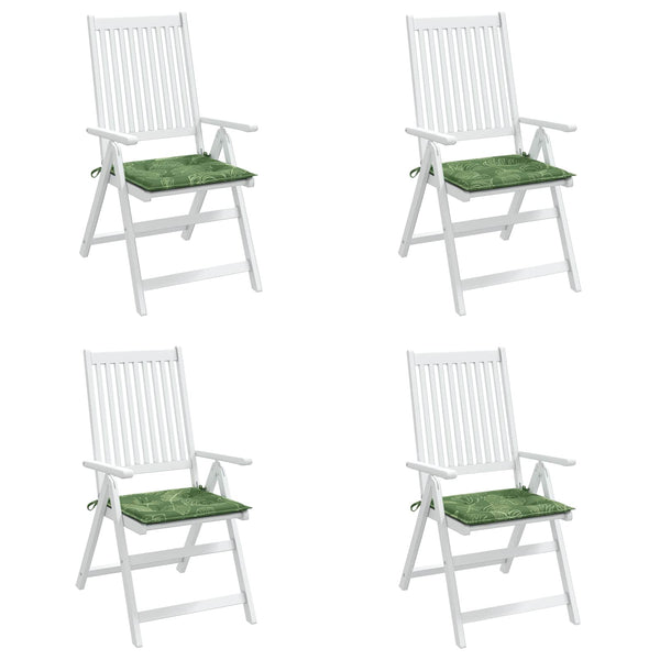 Stuhlkissen Grün/Weiß 50x50cm 4er Set