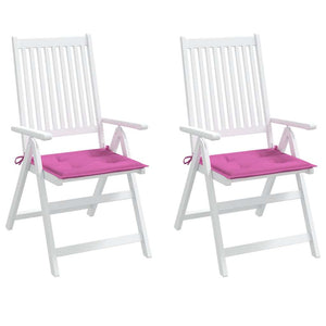 vidaXL Coussins de chaise de jardin 2 pcs Rose 50x50x4 cm Tissu
