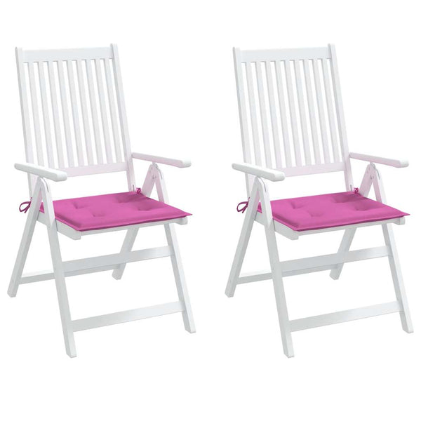 vidaXL Coussins de chaise de jardin 2 pcs Rose 50x50x4 cm Tissu