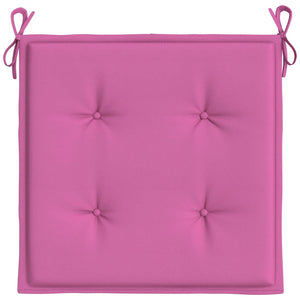 vidaXL Coussins de chaise de jardin 2 pcs Rose 50x50x4 cm Tissu