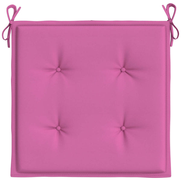 vidaXL Coussins de chaise de jardin 2 pcs Rose 50x50x4 cm Tissu