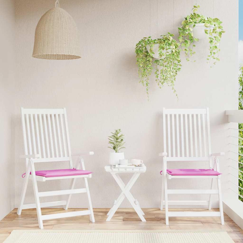 vidaXL Coussins de chaise de jardin 2 pcs Rose 50x50x4 cm Tissu
