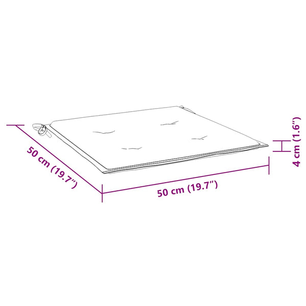 Türkise Gartenstuhl Kissen 4er Set 50x50