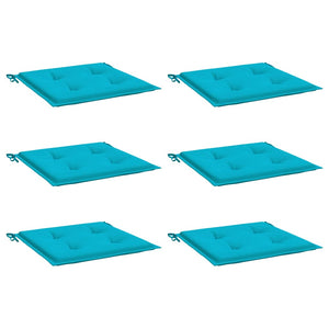 Türkise Gartenstuhl Kissen 6er Set 50x50