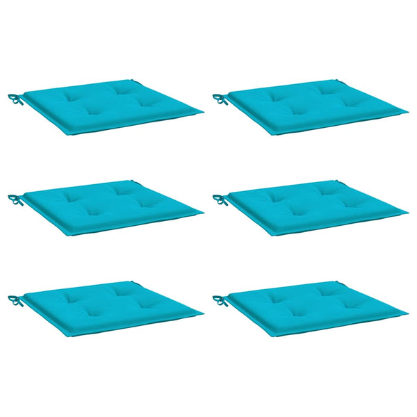 Türkise Gartenstuhl Kissen 6er Set 50x50