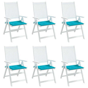 Türkise Gartenstuhl Kissen 6er Set 50x50