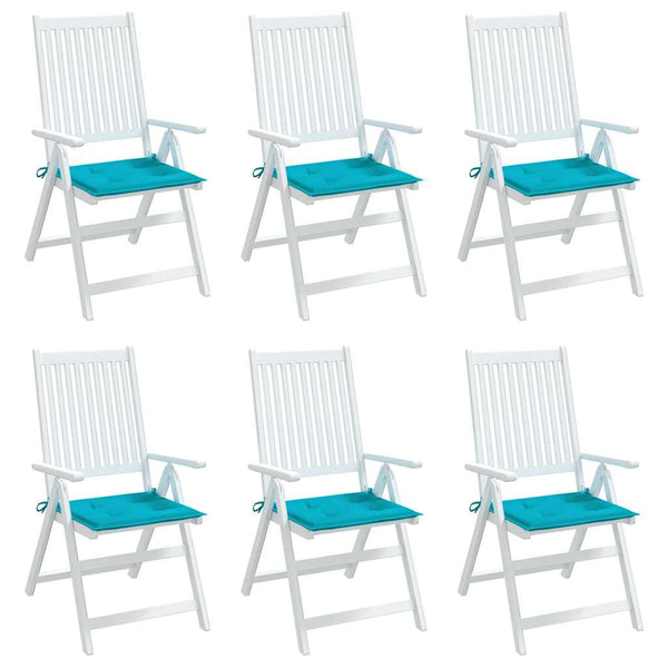 Türkise Gartenstuhl Kissen 6er Set 50x50
