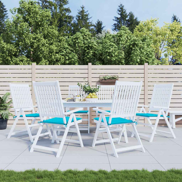 Türkise Gartenstuhl Kissen 6er Set 50x50