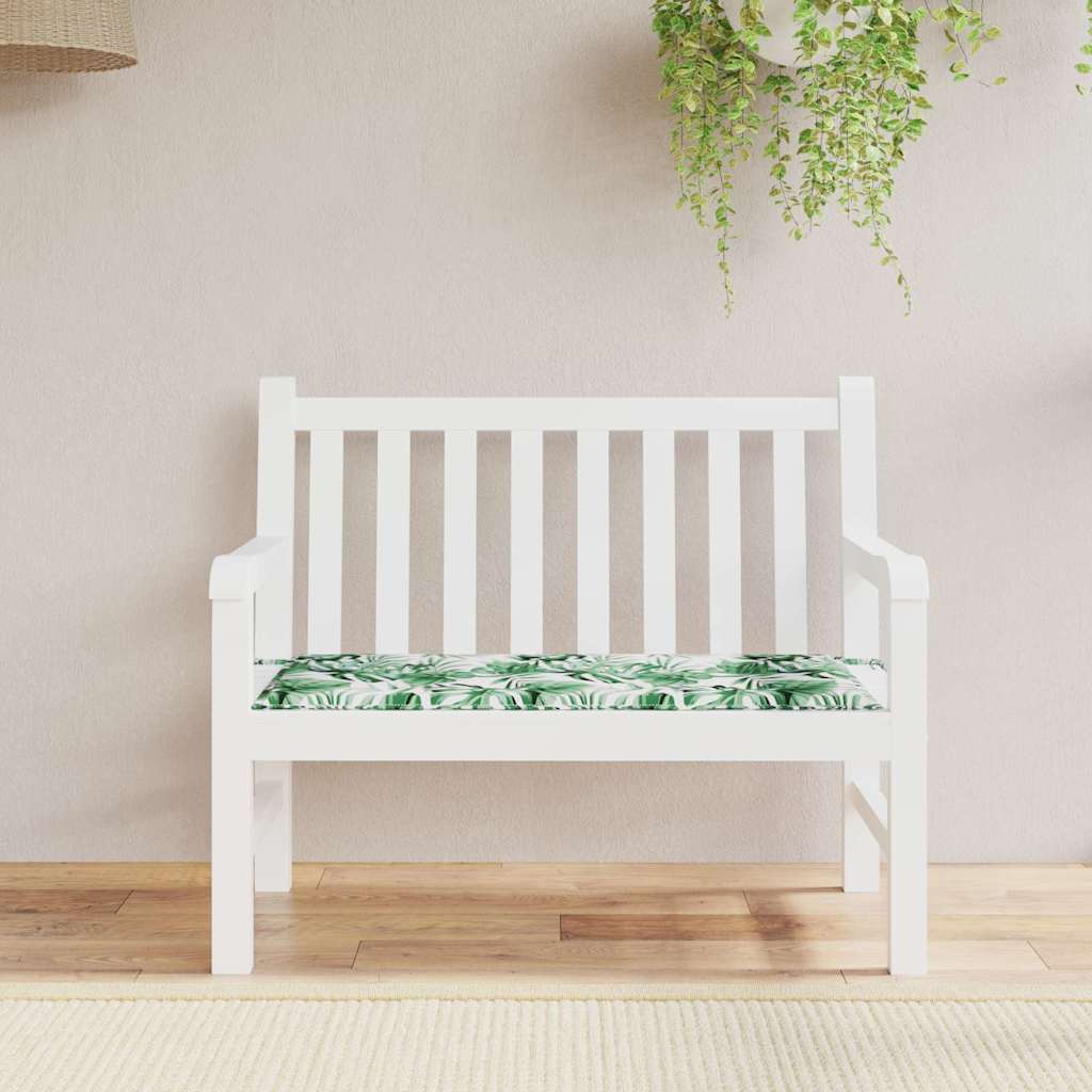 Stuhlpolster Blattmuster Oxford-Stoff 100x50 cm