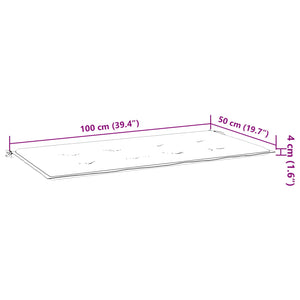 Stuhlpolster Blattmuster Oxford-Stoff 100x50 cm