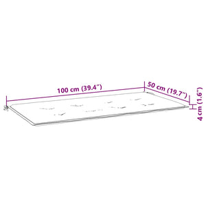 Mehrfarbige Gartenbankauflage, 100x50 cm