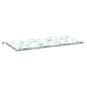 Gartenbank Auflage Blattmuster 100x50 cm