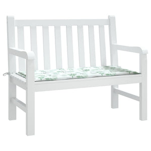 Gartenbank Auflage Blattmuster 100x50 cm